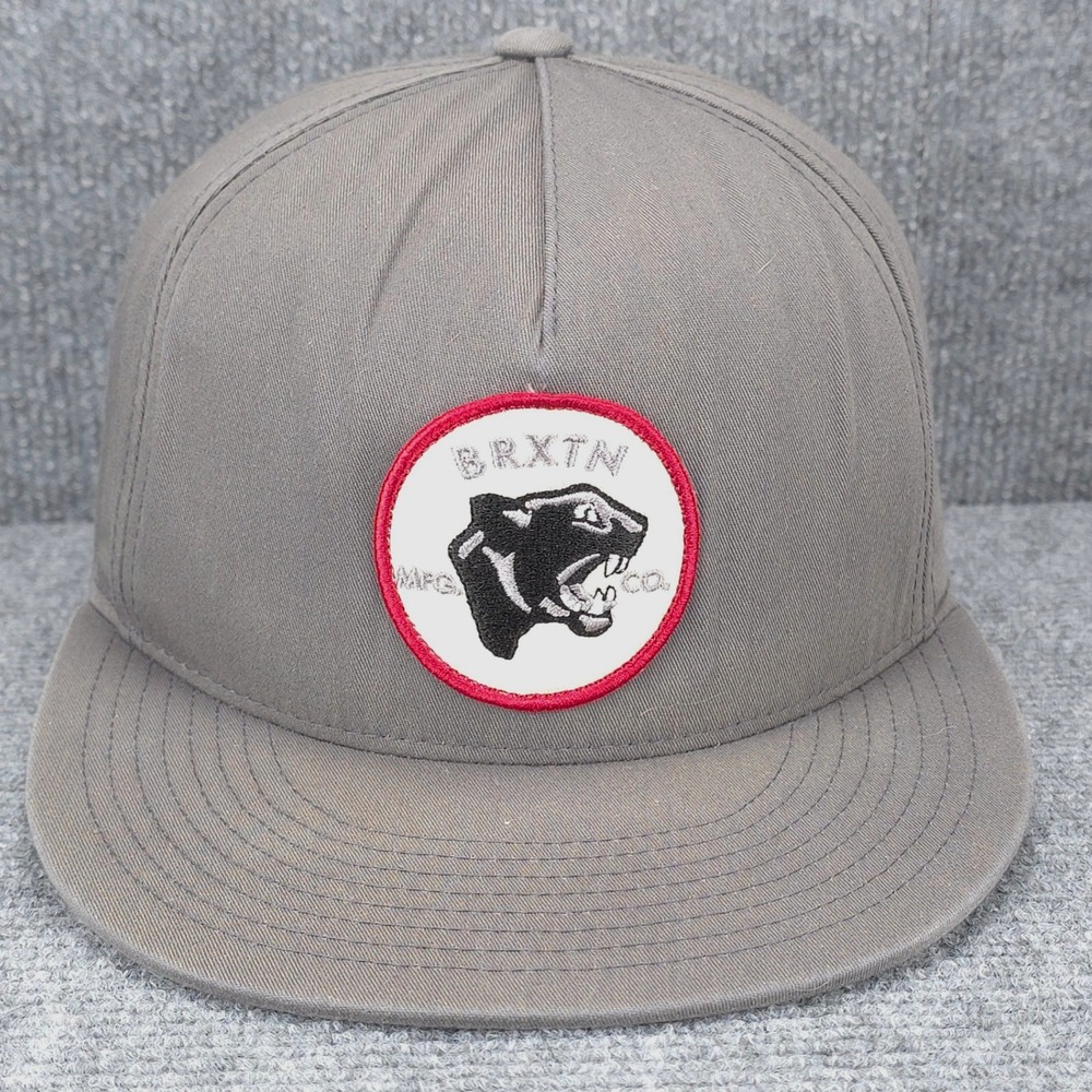 Brixton Hat Cap Snap Back One Size Grey Skate Surf Streetwear Mens Panther